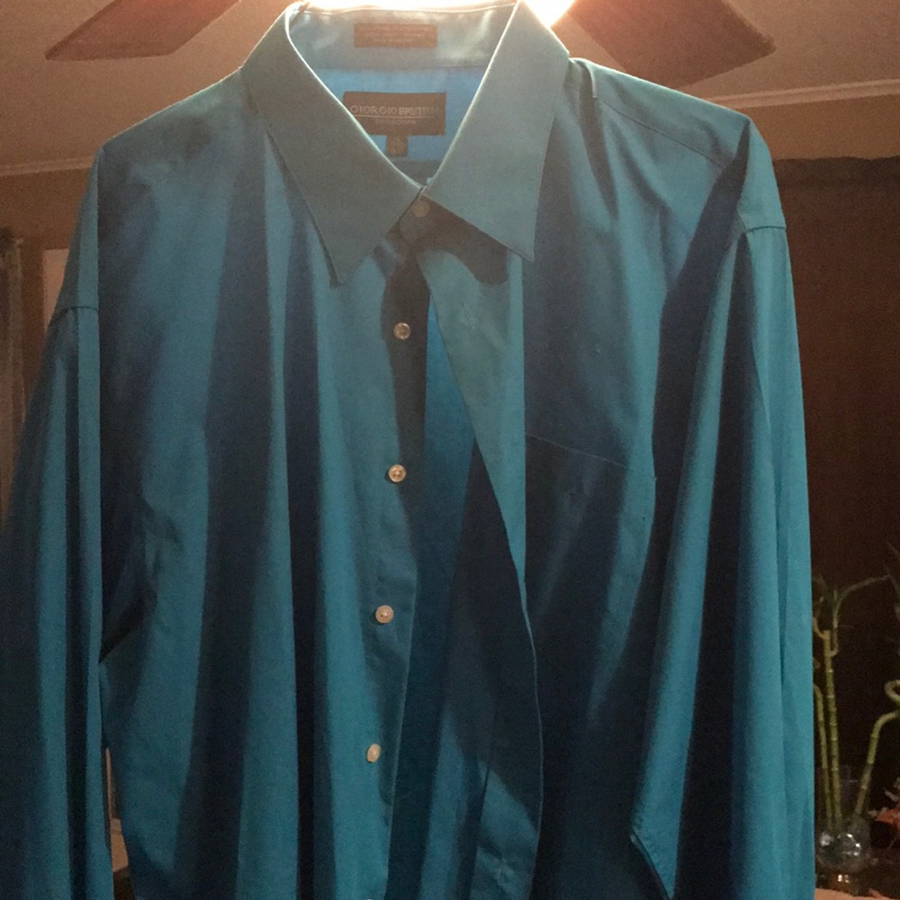 Turquoise dress shirt size xl